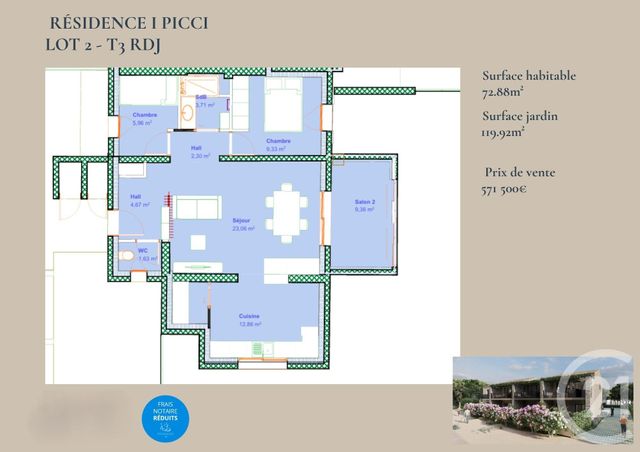 Appartement T3 à vendre - 3 pièces - 72.88 m2 - LUMIO - 202 - CORSE - Century 21 Dary Immobilier