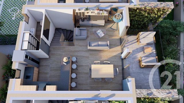 Appartement Duplex à vendre - 3 pièces - 69.36 m2 - LUMIO - 202 - CORSE - Century 21 Dary Immobilier