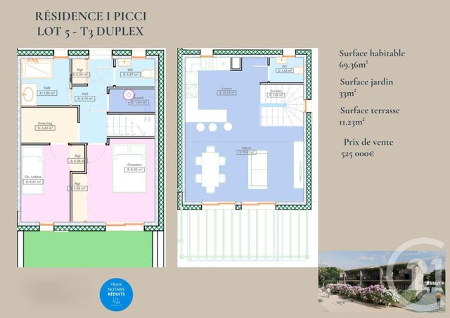 Appartement Duplex à vendre - 3 pièces - 69.36 m2 - LUMIO - 202 - CORSE - Century 21 Dary Immobilier