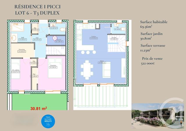 Appartement Duplex à vendre - 3 pièces - 69.36 m2 - LUMIO - 202 - CORSE - Century 21 Dary Immobilier