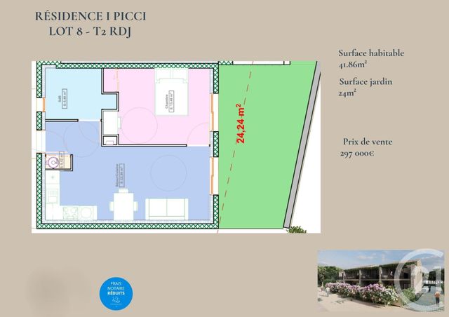 Appartement T2 à vendre - 2 pièces - 41.86 m2 - LUMIO - 202 - CORSE - Century 21 Dary Immobilier