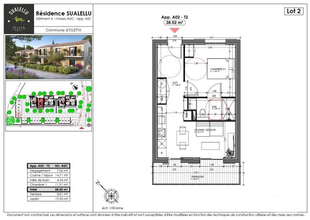 Appartement T2 à vendre - 2 pièces - 38.02 m2 - OLETTA - 202 - CORSE - Century 21 Dary Immobilier