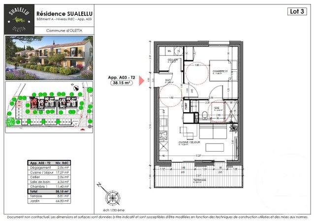 Appartement T2 à vendre - 2 pièces - 38.15 m2 - OLETTA - 202 - CORSE - Century 21 Dary Immobilier
