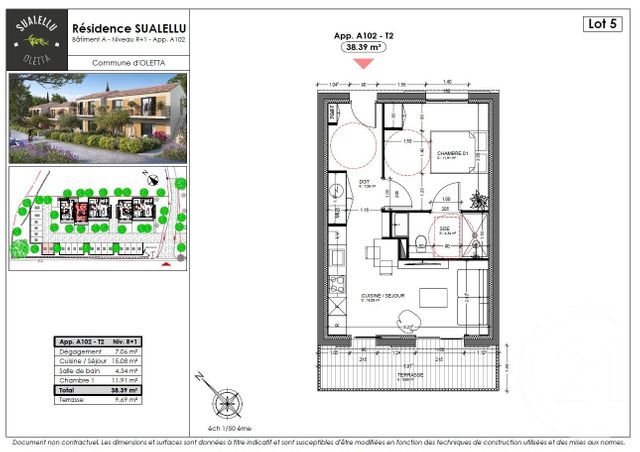 Appartement T2 à vendre - 2 pièces - 38.39 m2 - OLETTA - 202 - CORSE - Century 21 Dary Immobilier