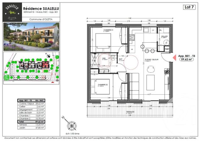 Appartement T3 à vendre - 3 pièces - 59.62 m2 - OLETTA - 202 - CORSE - Century 21 Dary Immobilier