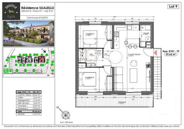 Appartement T3 à vendre - 3 pièces - 59.62 m2 - OLETTA - 202 - CORSE - Century 21 Dary Immobilier